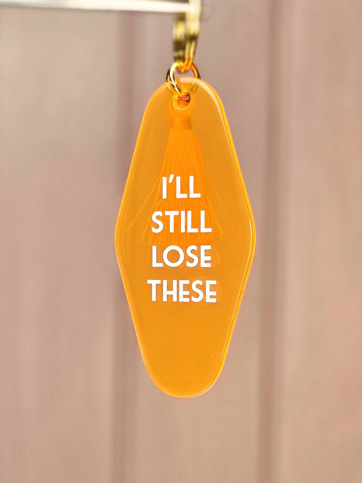 Nøglering med tekst - i'll still lose these