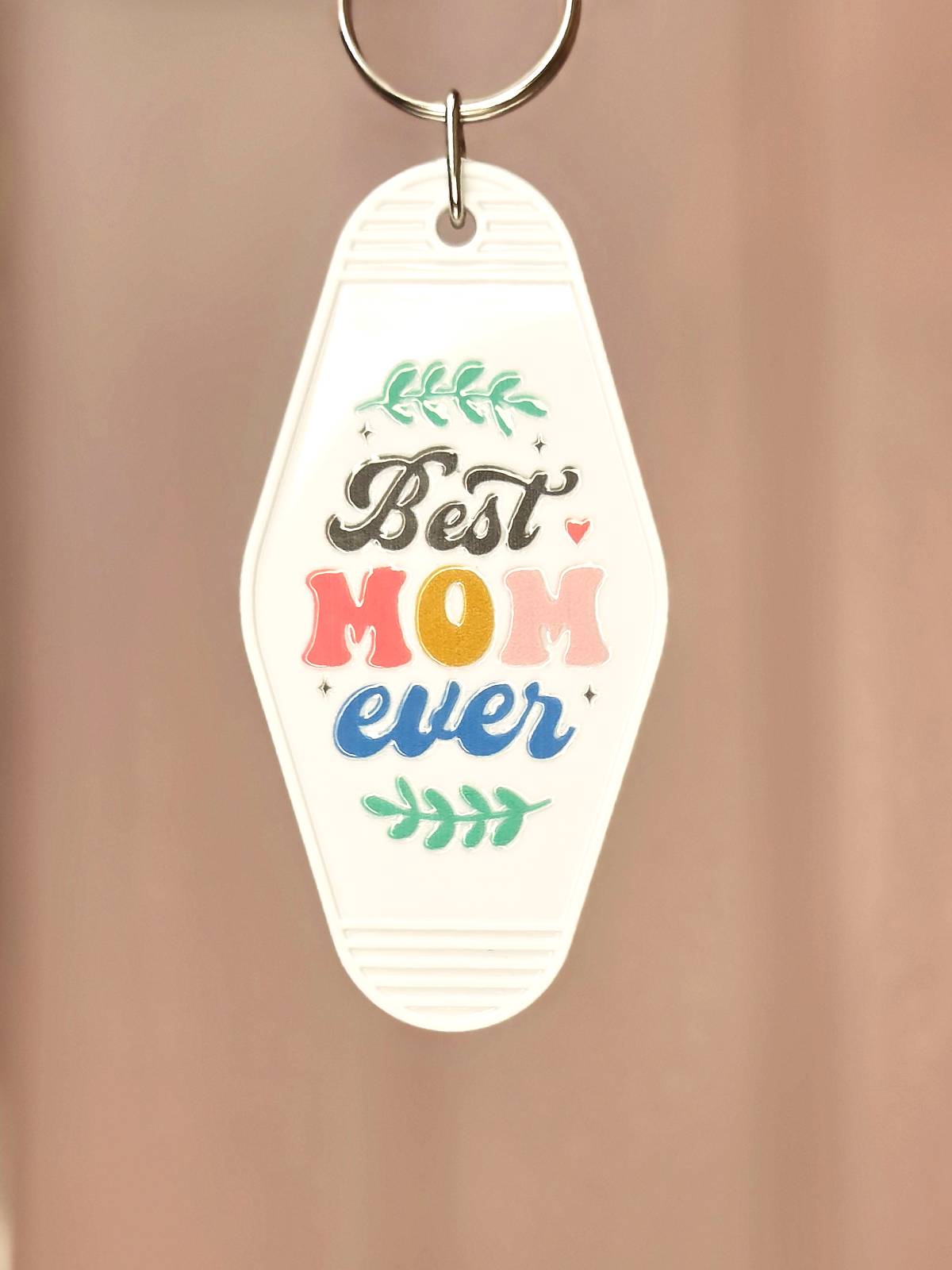 Nøglering med tekst - best mom ever