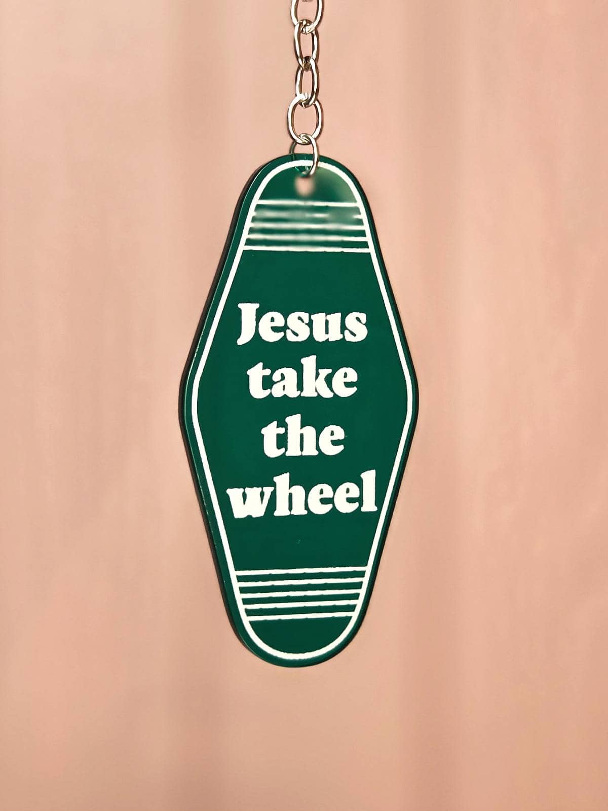 Nøglering med tekst - jesus take the wheel