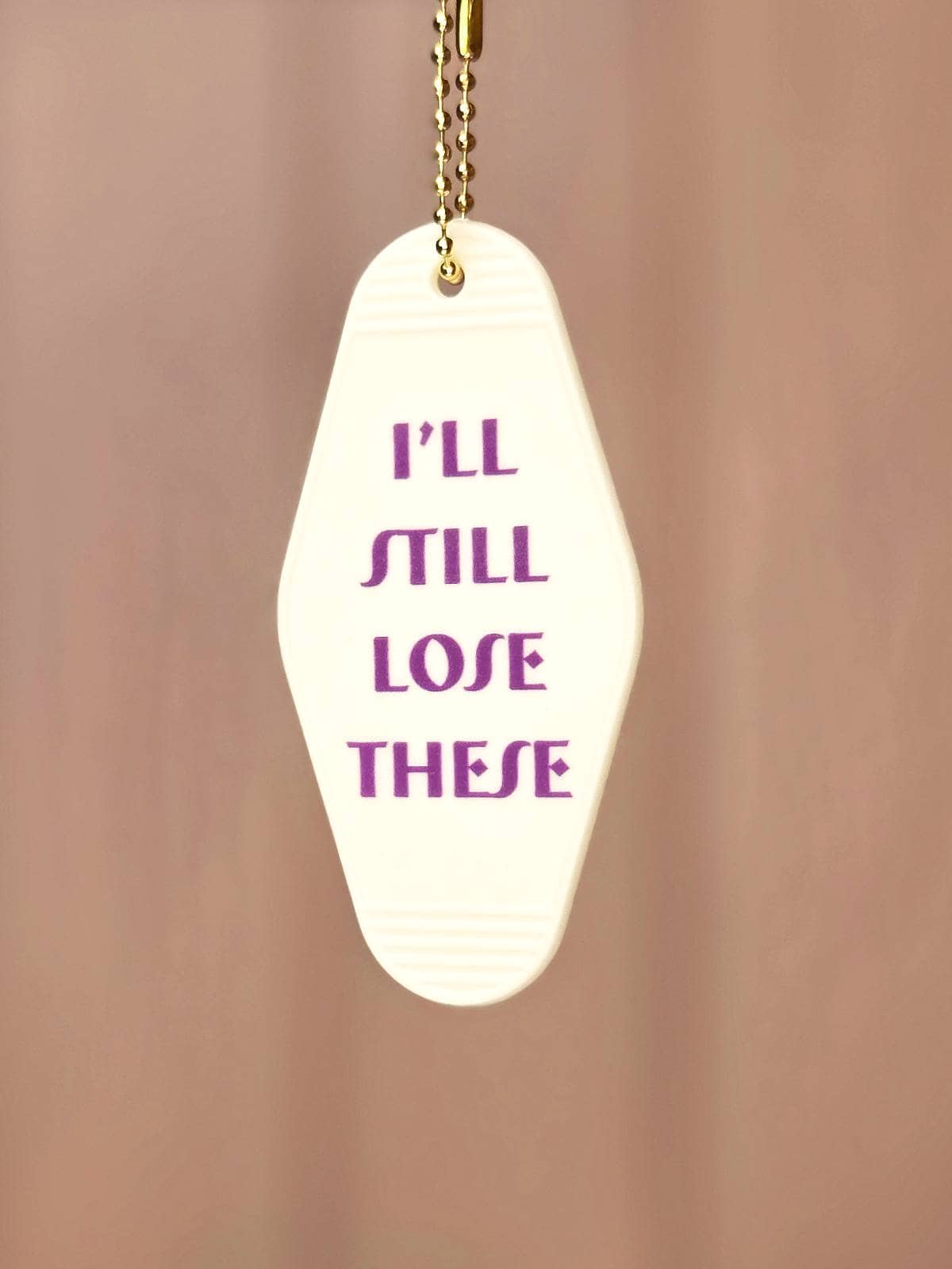 Nøglering med tekst - i'll still lose these