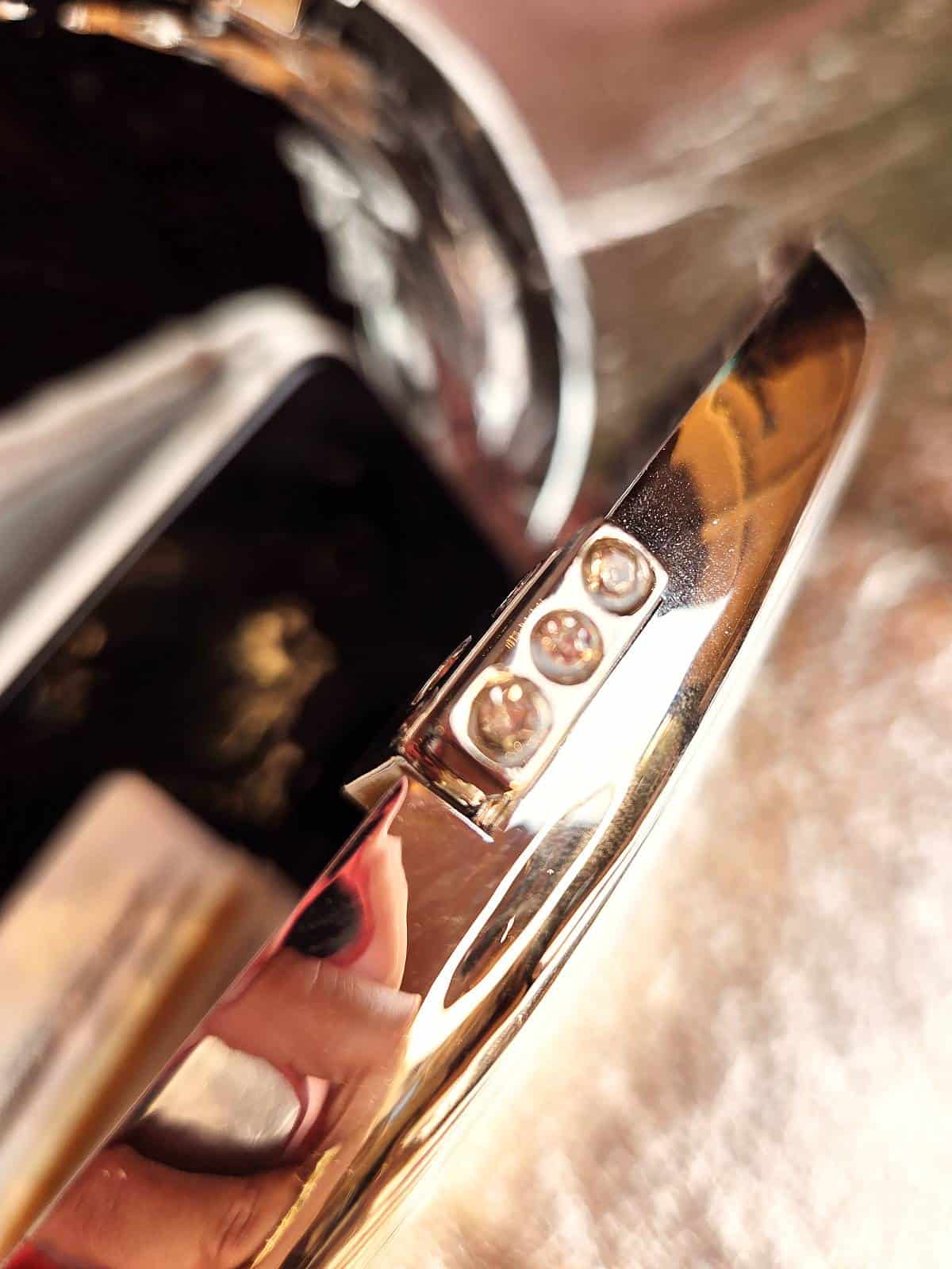 clutch sølv musling lås