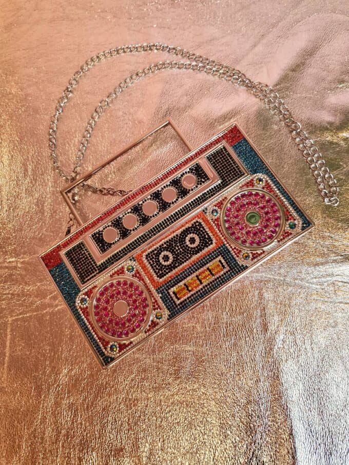 ghettoblaster clutch rød med similisten