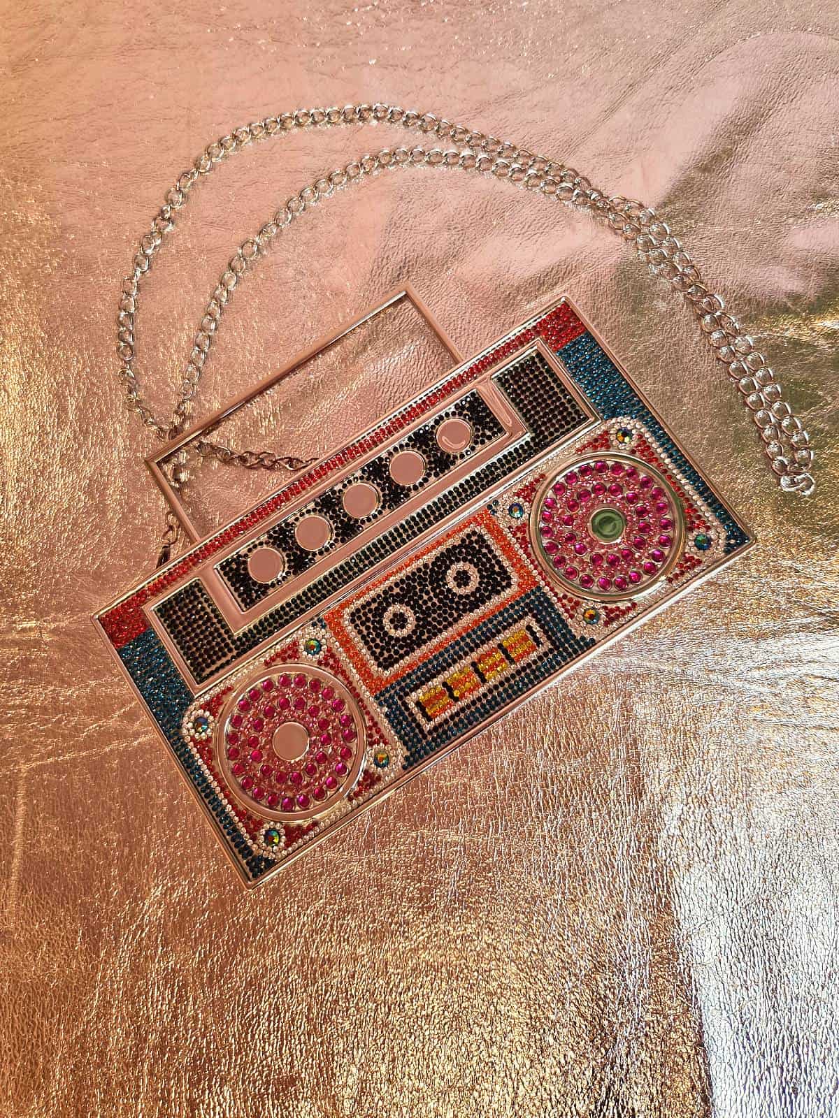 ghettoblaster clutch rød med similisten