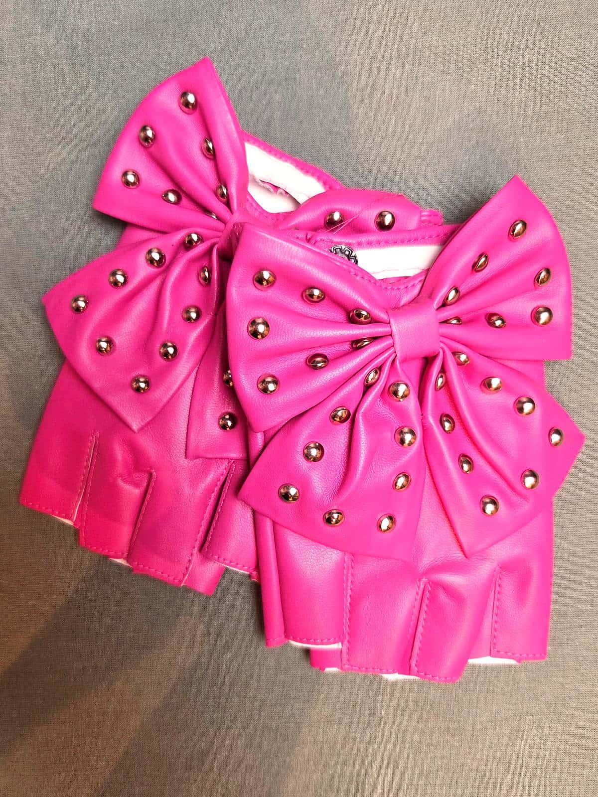 Handsker med sløjfe lyserøde