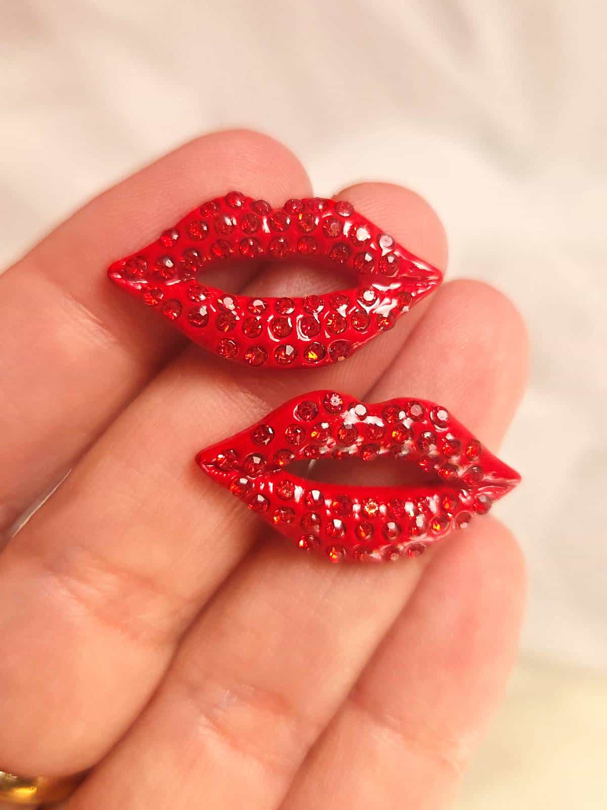 Øreringe lips - størrelse