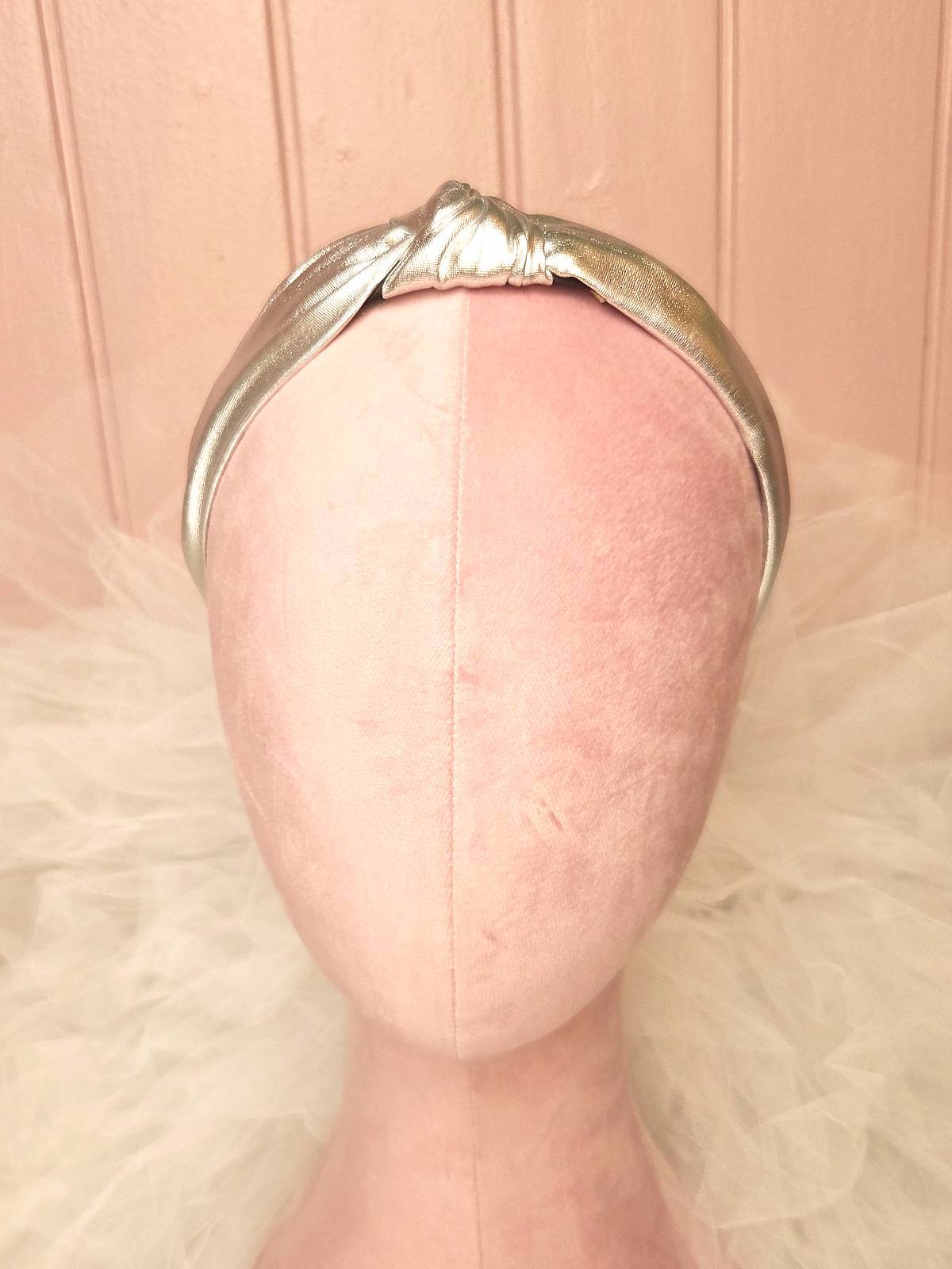 hårbøjle håndlavet sølvshine - forfra