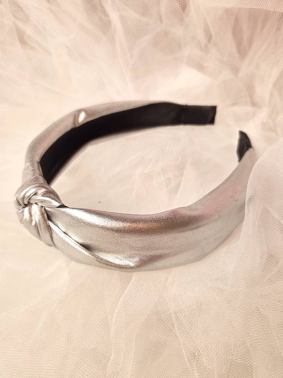 hårbøjle håndlavet sølvshine - liggende