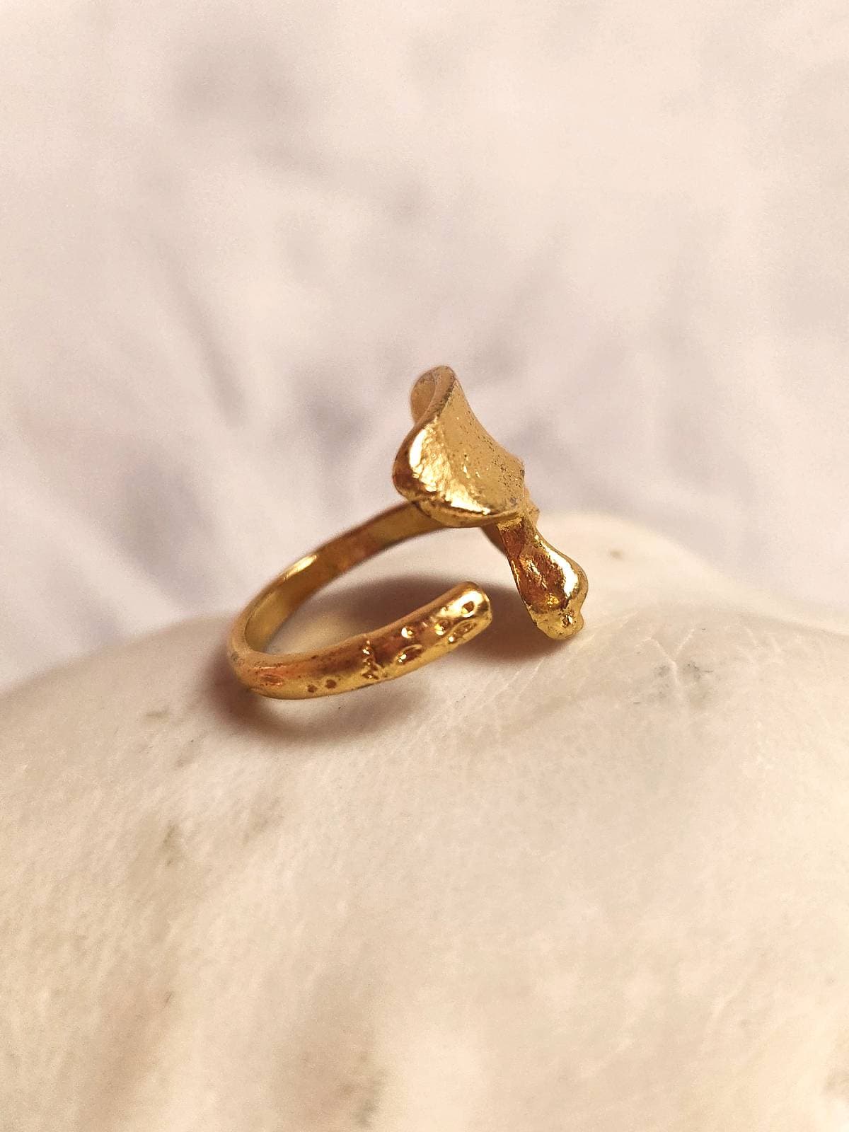 Ring ansigt guld - fra siden