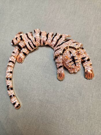Tiger skulderbroche guld - 1