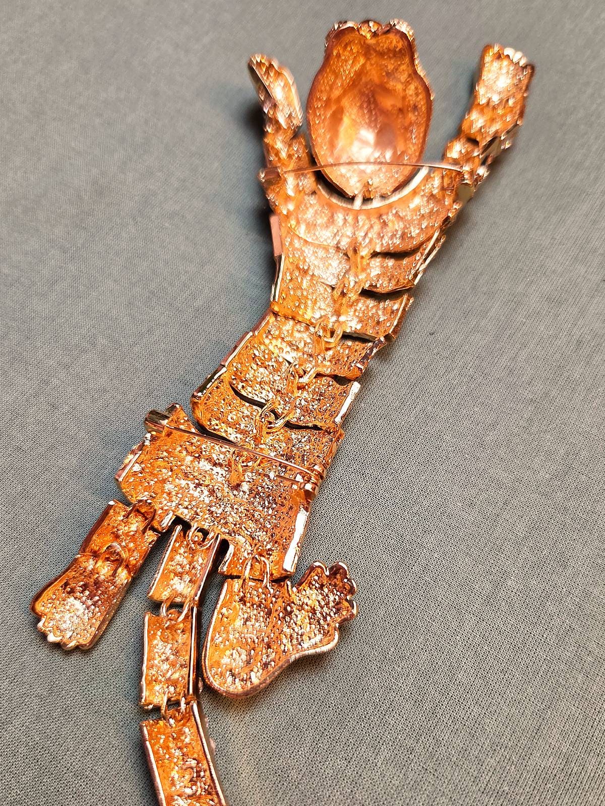 Tiger skulderbroche guld - bagside