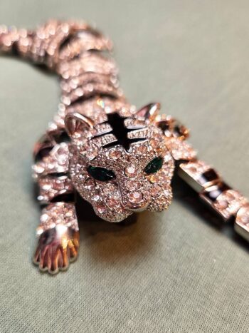 Tiger skulderbroche sølv - 1