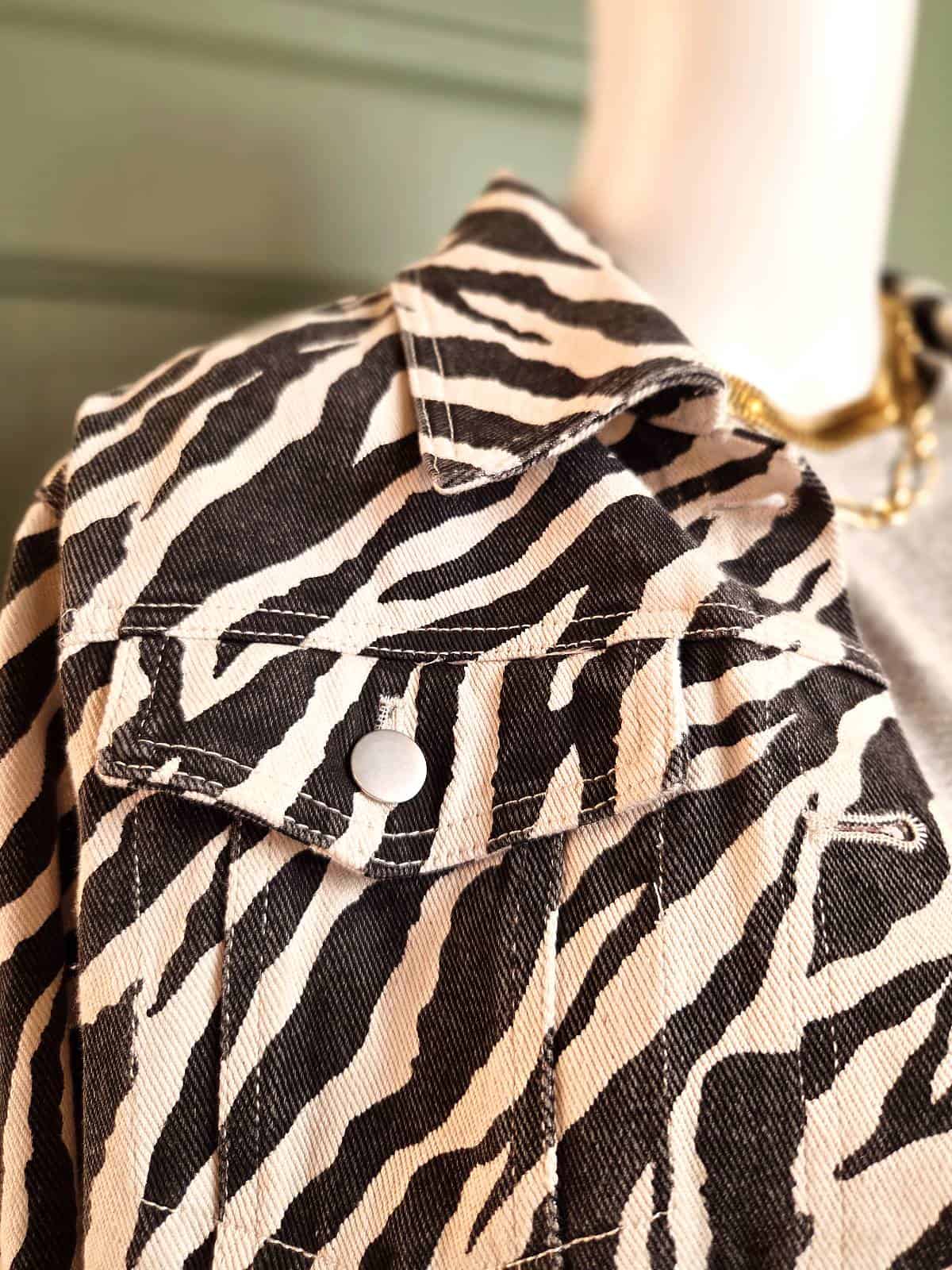 Zebra jakke detaljer