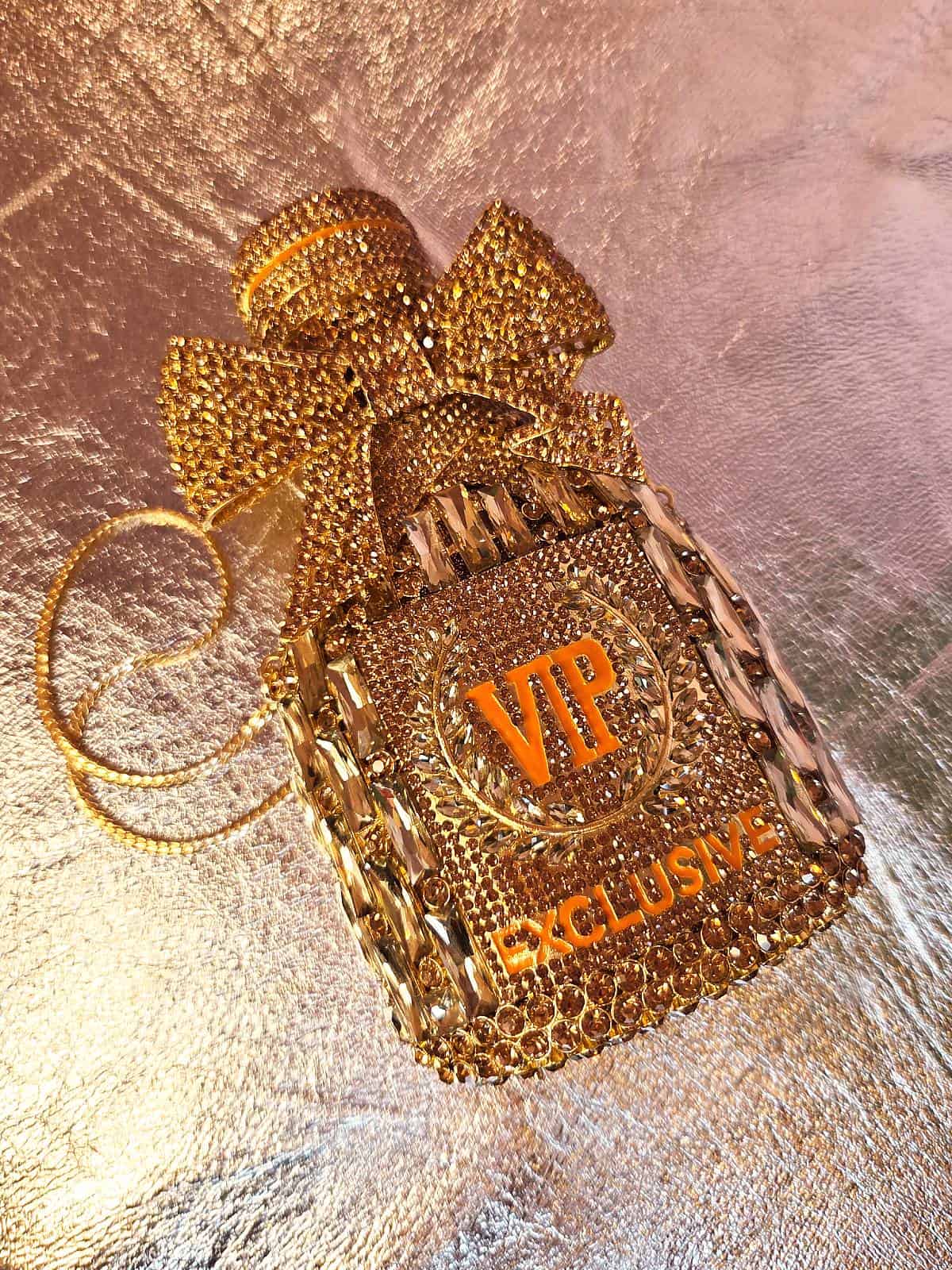 clutch vip guldflaske