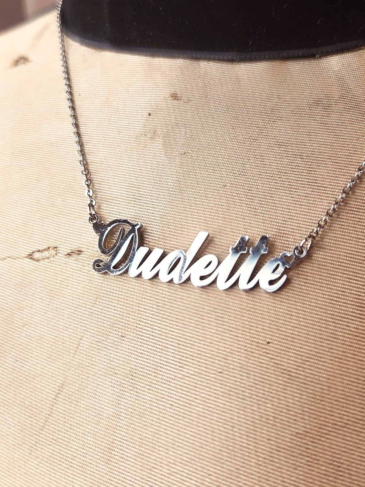 dudette halskæde sølv - detaljer