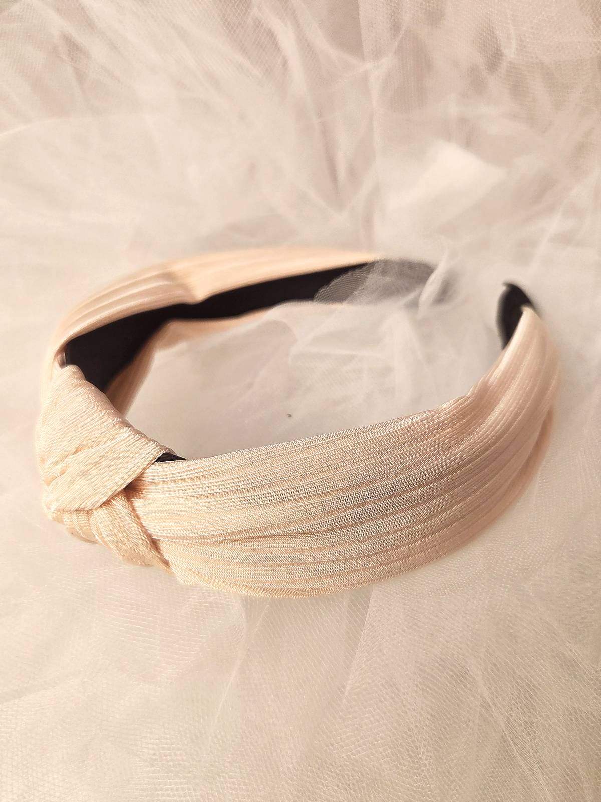 hårbøjle håndlavet lysgul - liggende