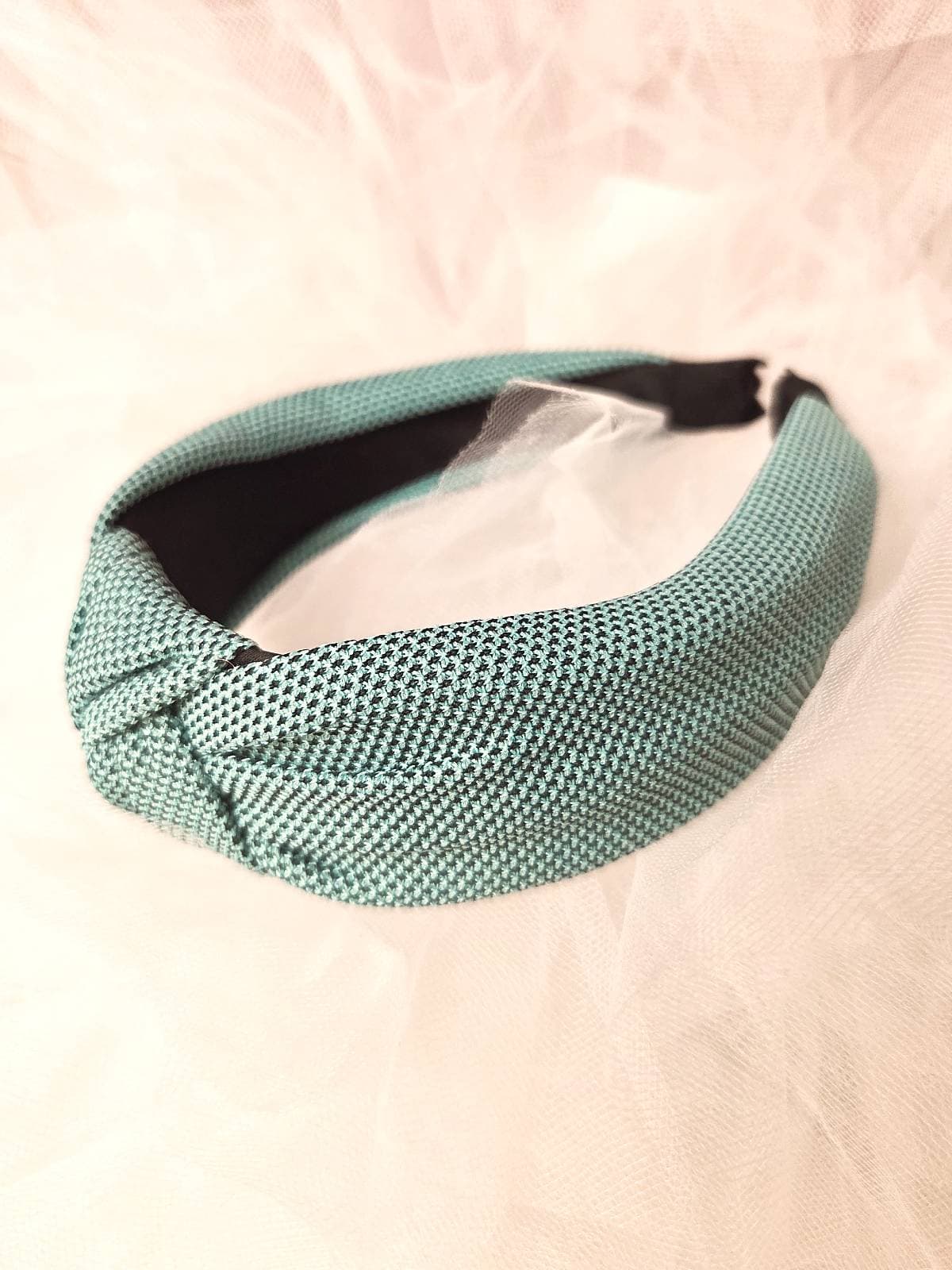 hårbøjle håndlavet teal - liggende