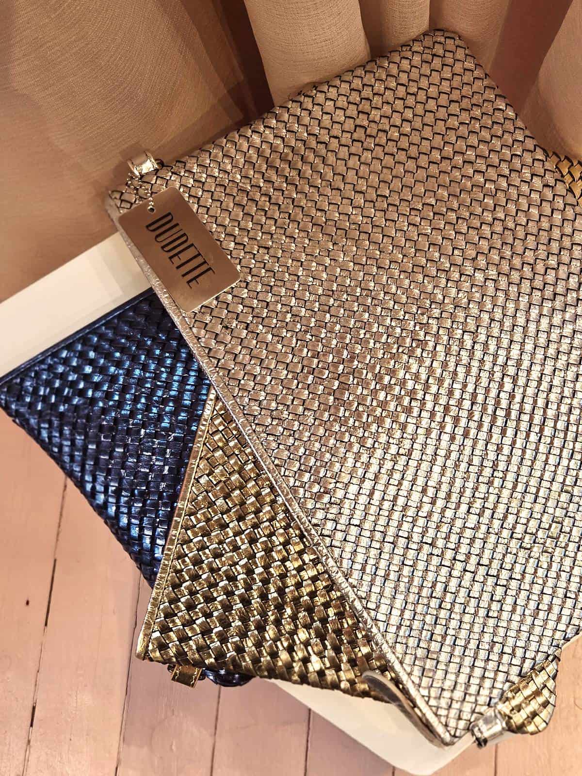 lablab stor flettet lædertaske