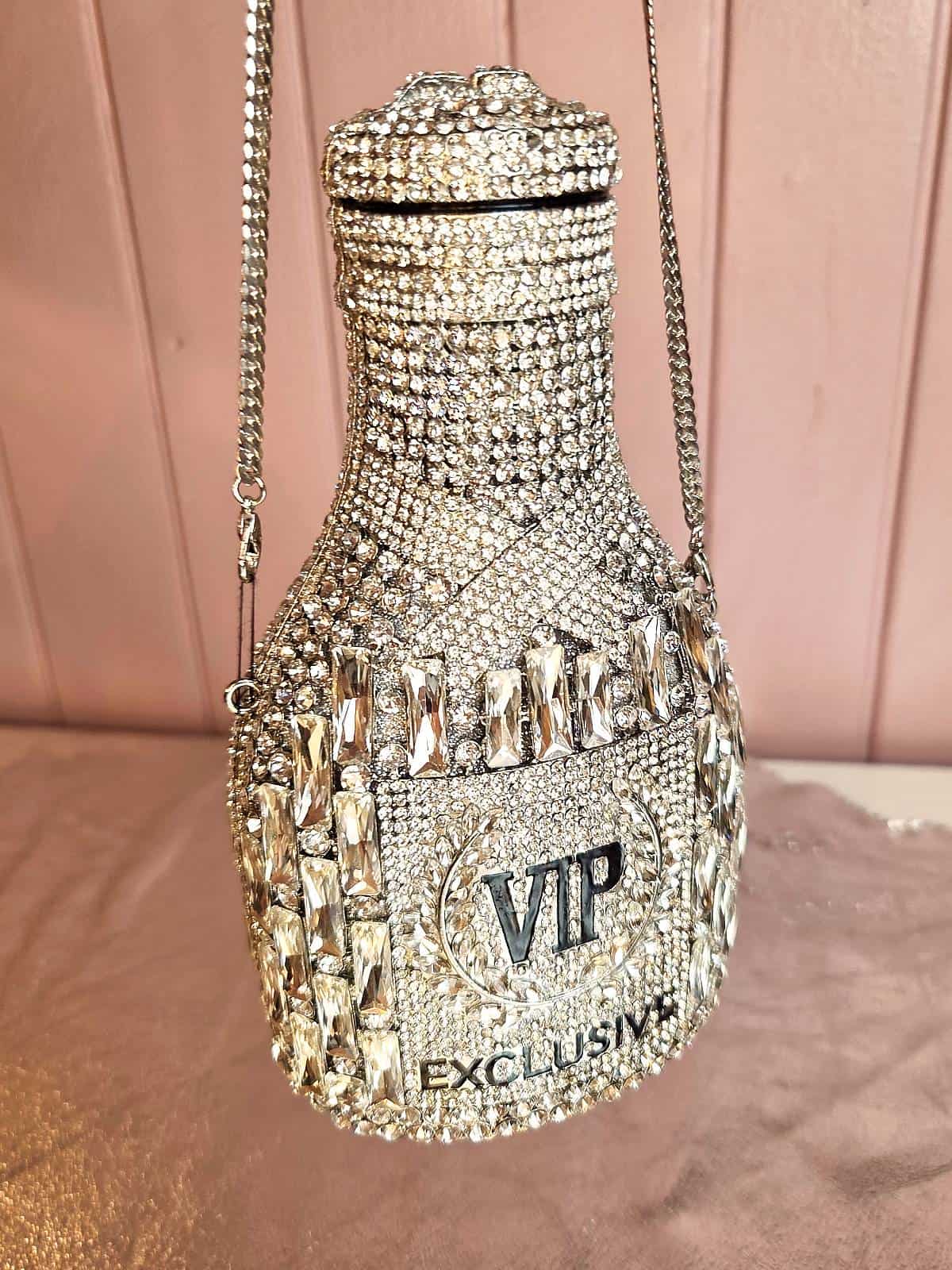 vip clutch sølvflaske