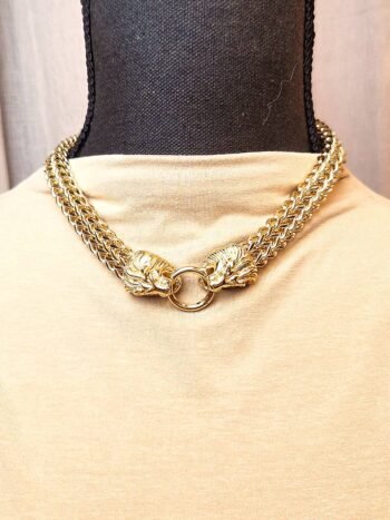 Halskæde guld chain løver