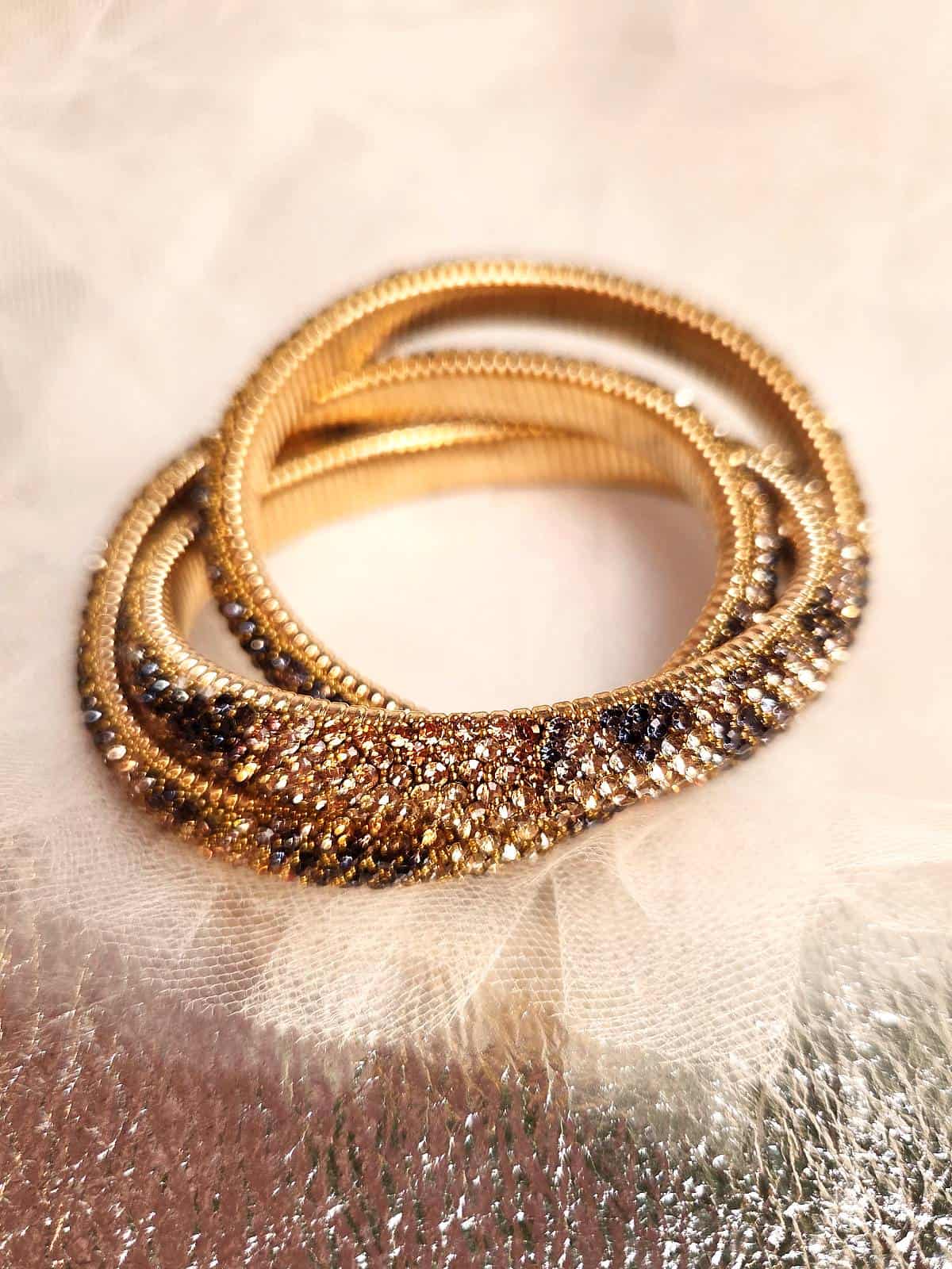 Perlebangle trio Leopard