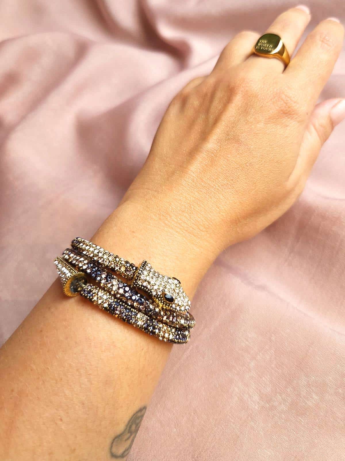 Slangearmbånd leopard snoet - på arm