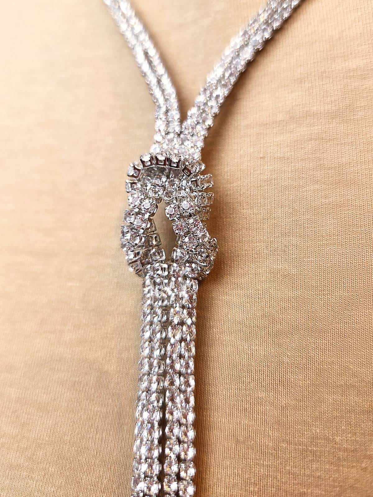 Snørekæde sølv knude tynd - detaljer