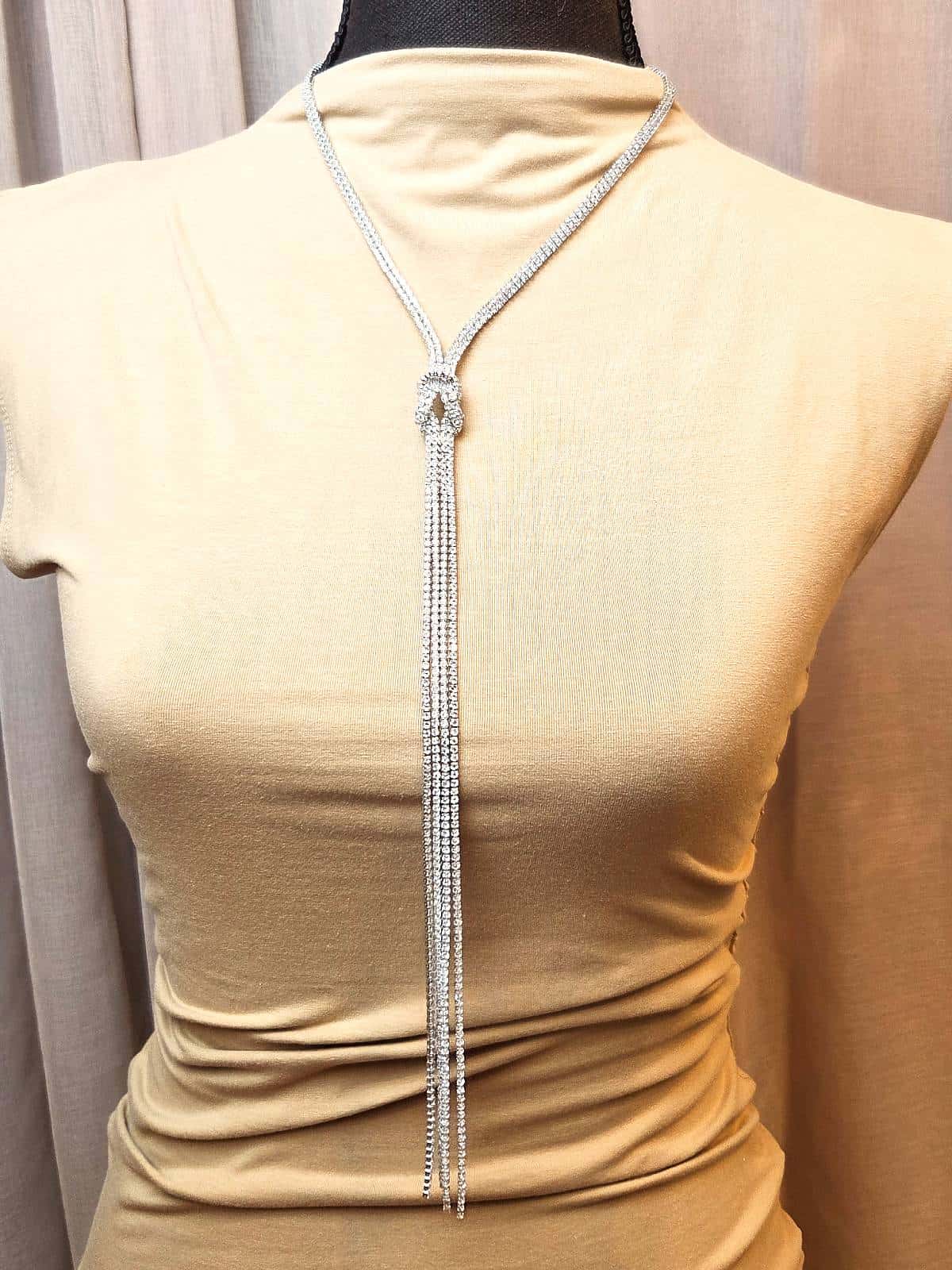 Snørekæde sølv knude tynd