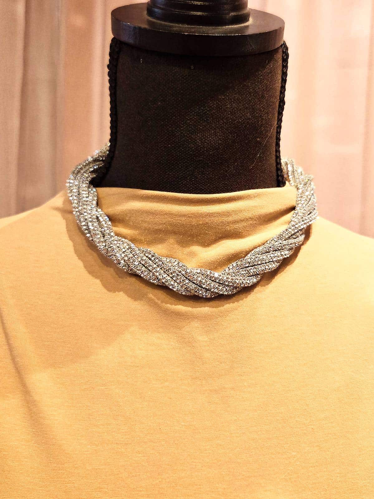 Snørekæde sølv snoet