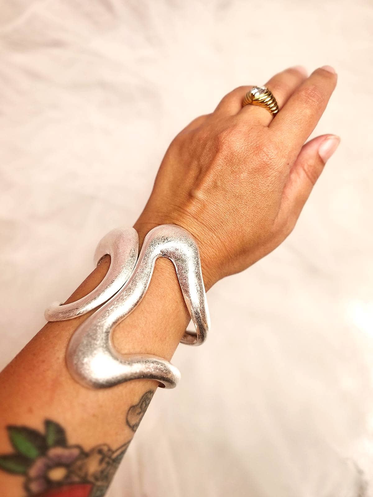 Sølvarmbånd model 2 - på arm