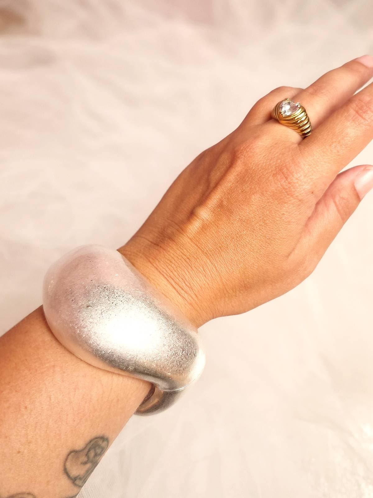 Sølvarmbånd model 4 - på arm 2