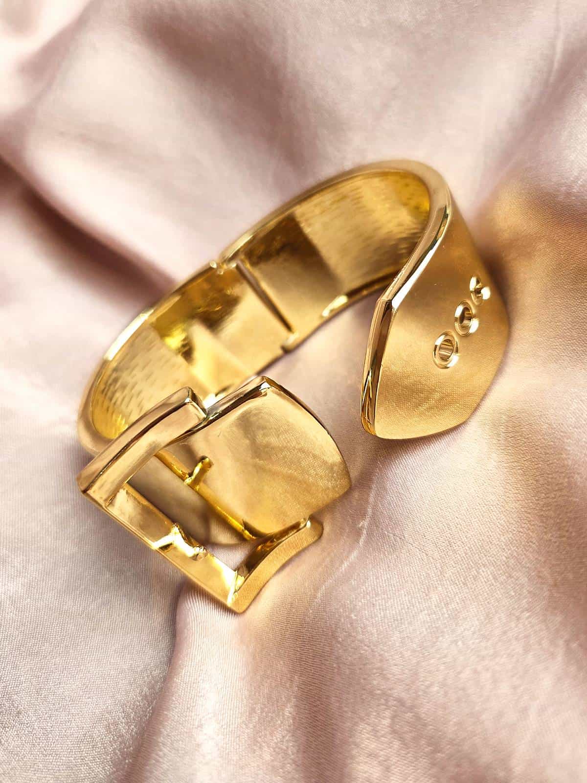 armbånd guld bæltespænde - åben