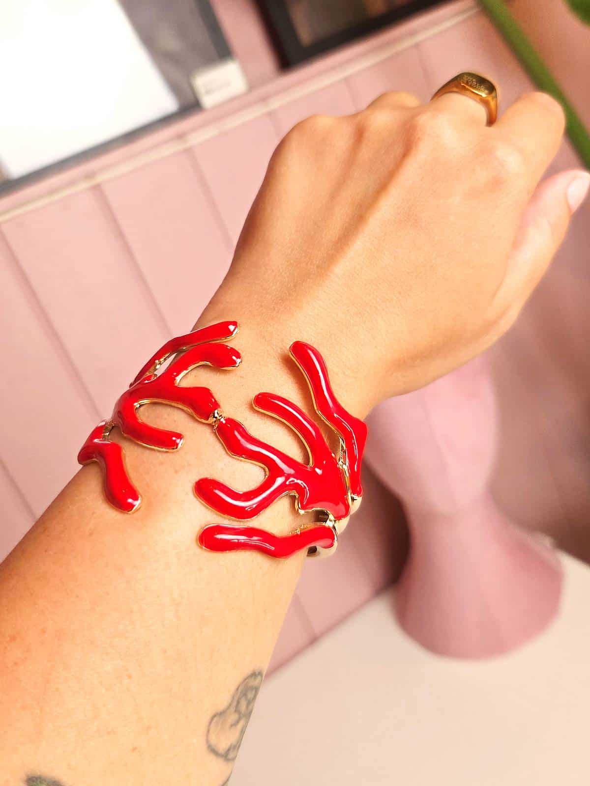 armbånd koral rød