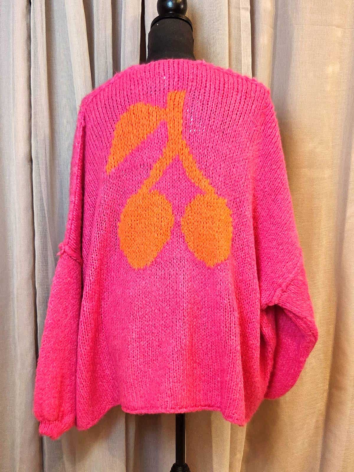 Cherry Cardigan pink