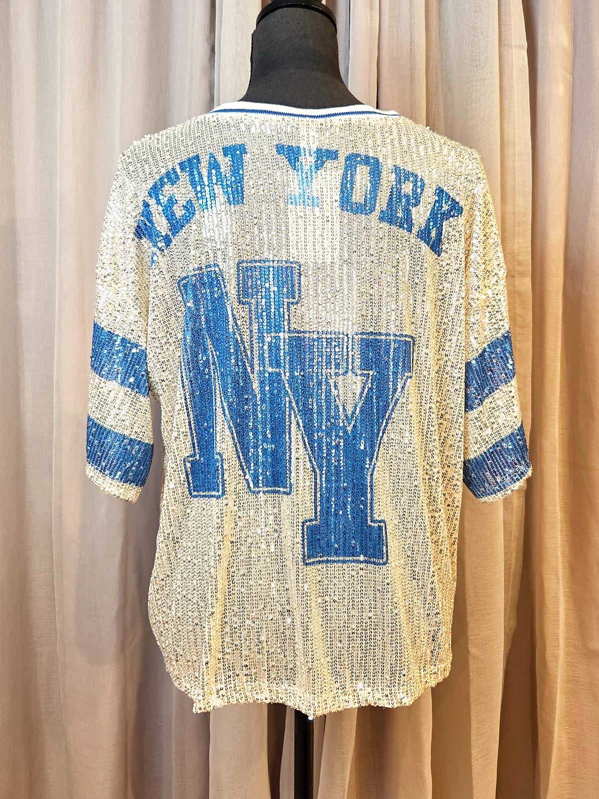 NY palliet tshirt blå ryg