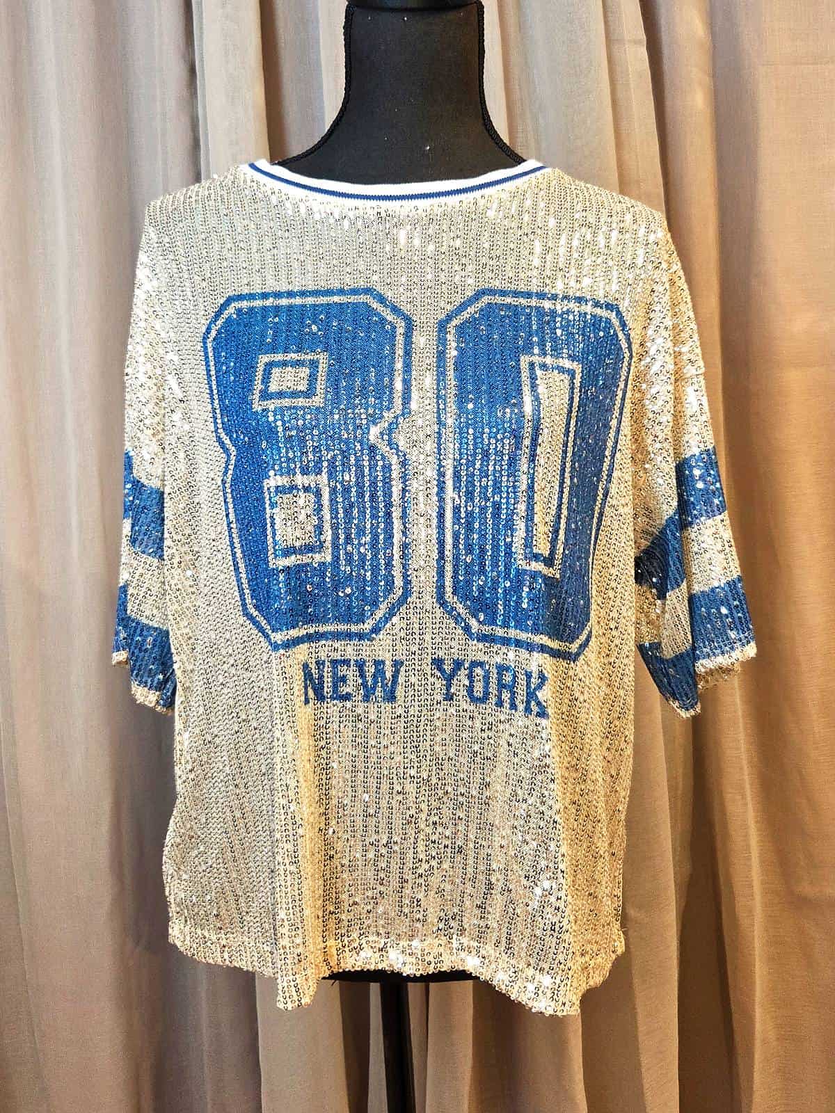 NY palliet tshirt blå