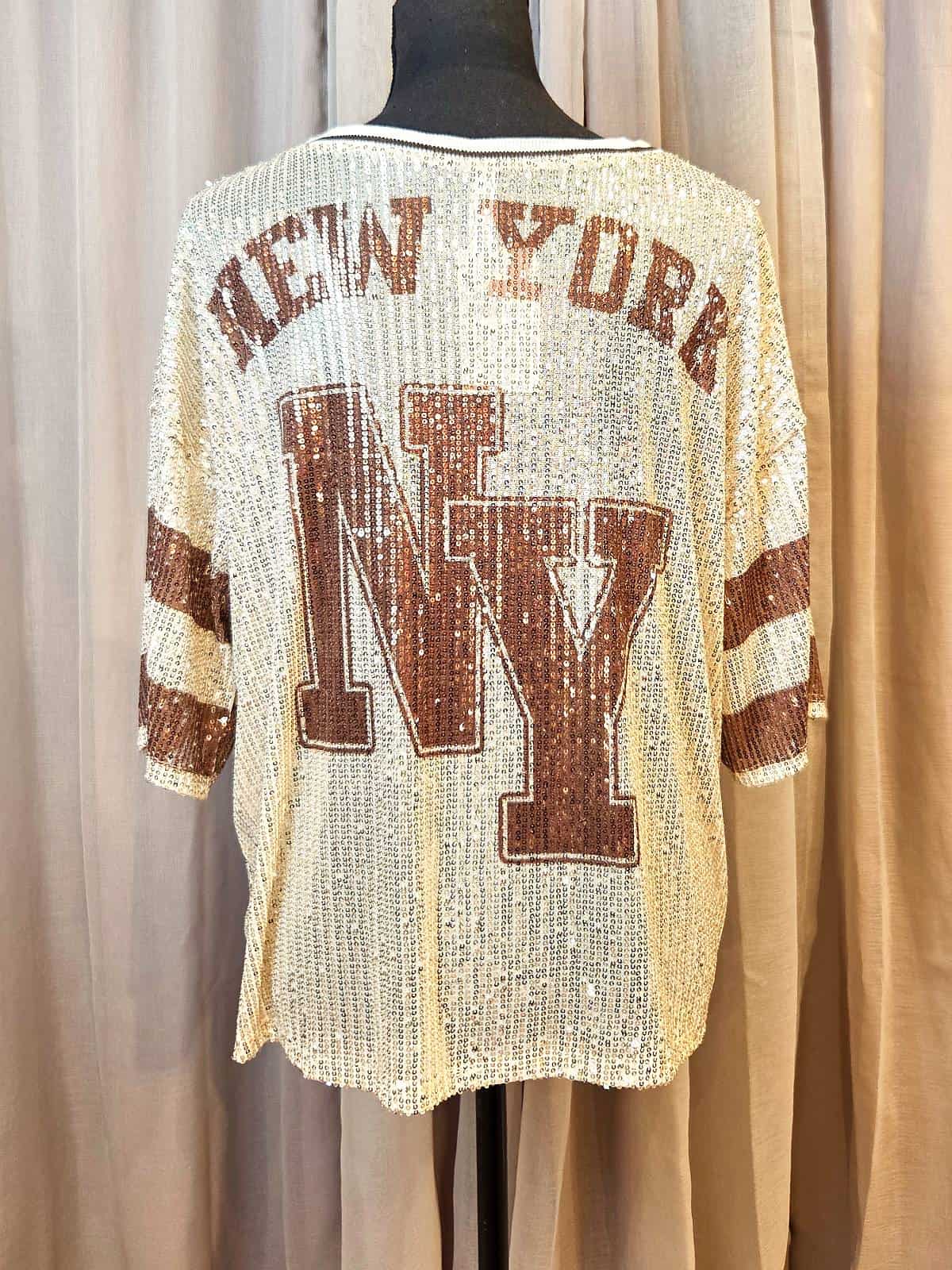 NY palliet tshirt guld ryg