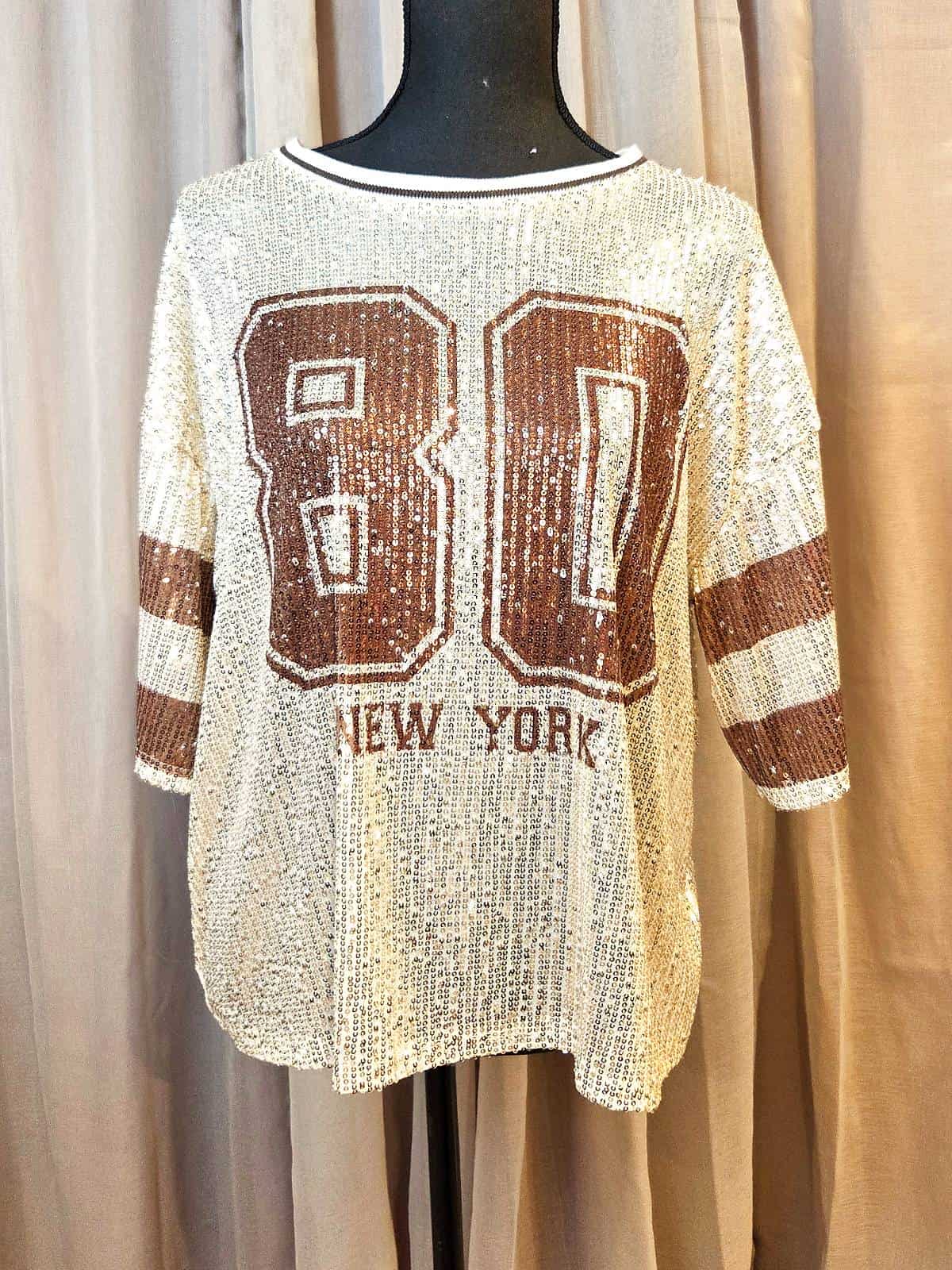 NY palliet tshirt guld