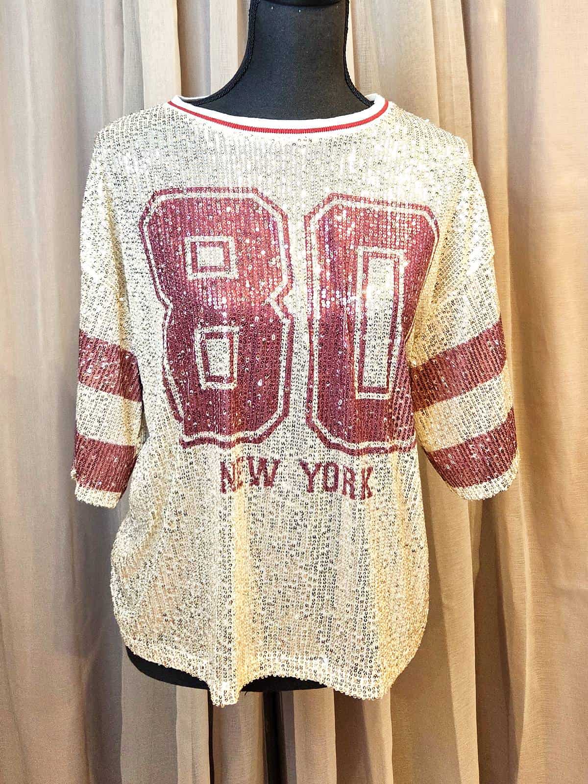 NY palliet tshirt rosa