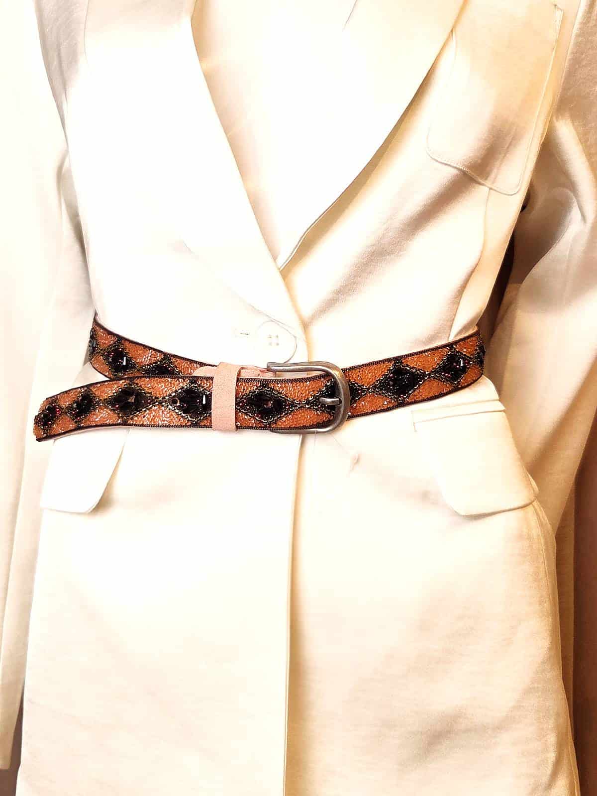 glimmerbælte rosa rød - på gine