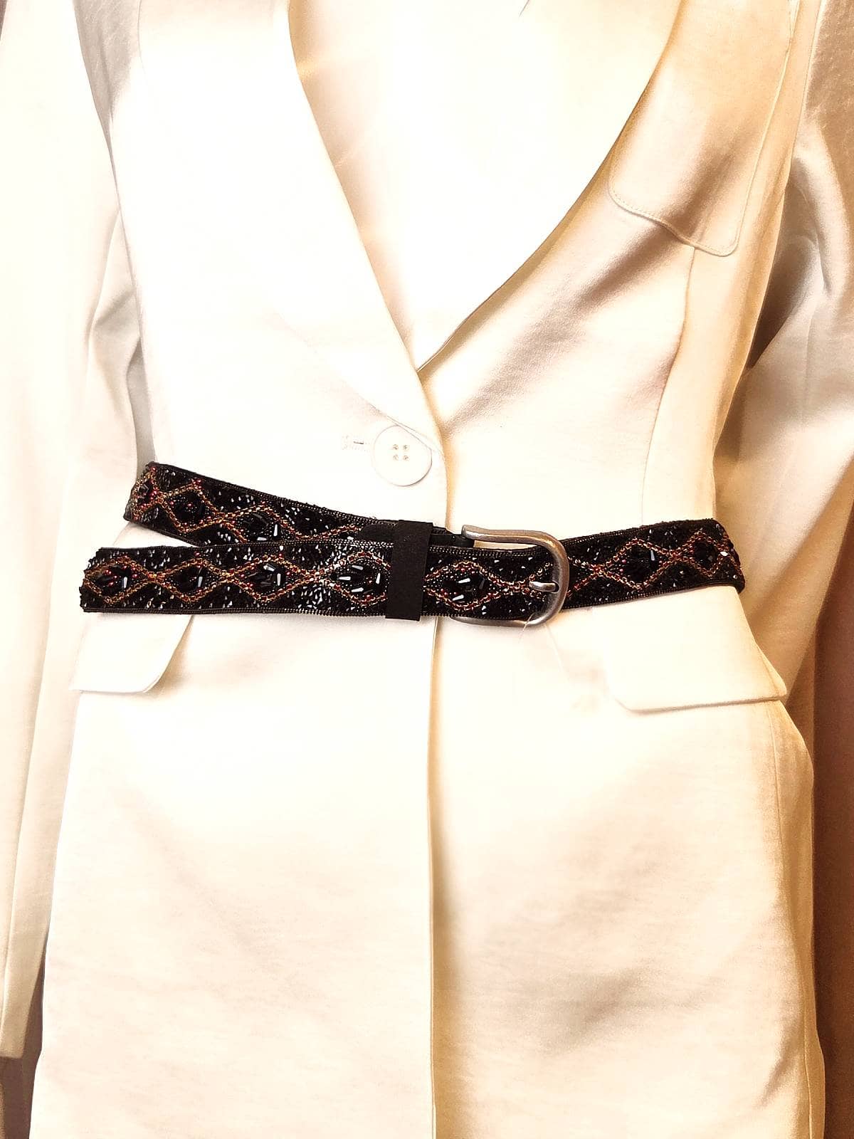 glimmerbælte sort - på gine