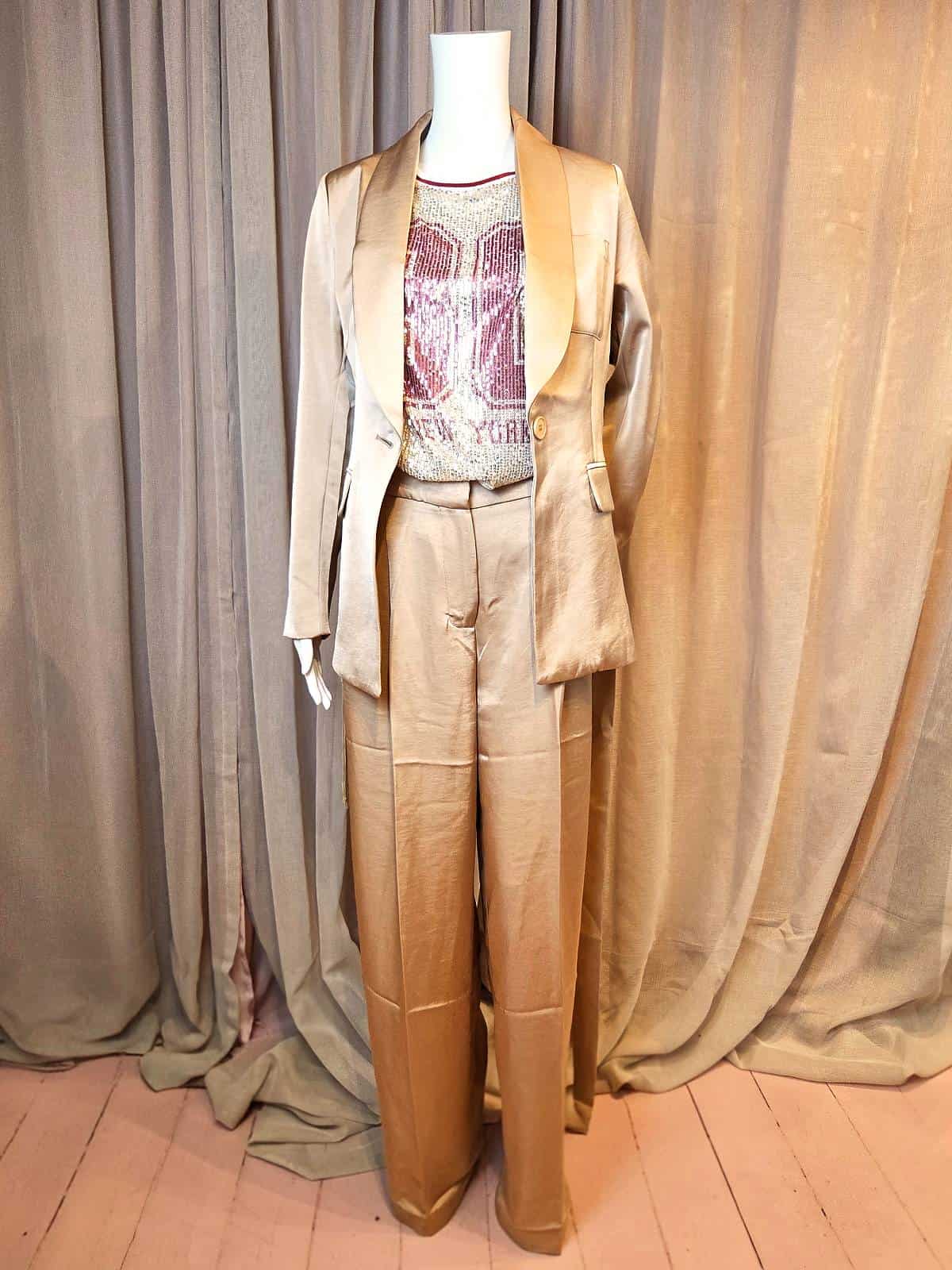 akkesæt med bindebånd - tan - åben