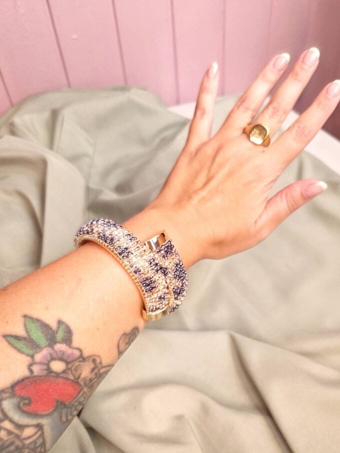 leopard bangle snoet - på arm