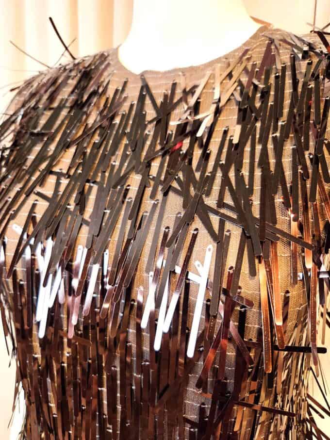 Fringe-Pailet Kjole Mokka - detaljer