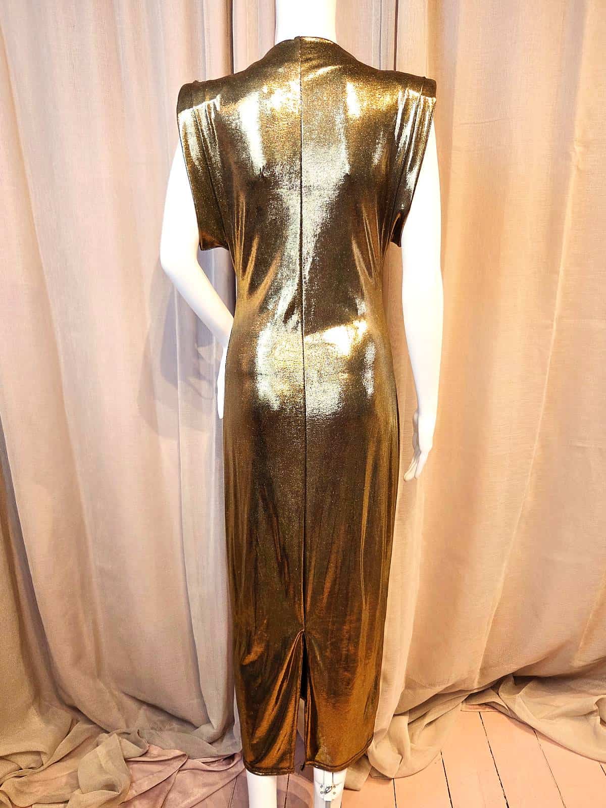 Metallic kjole guld - bagfra