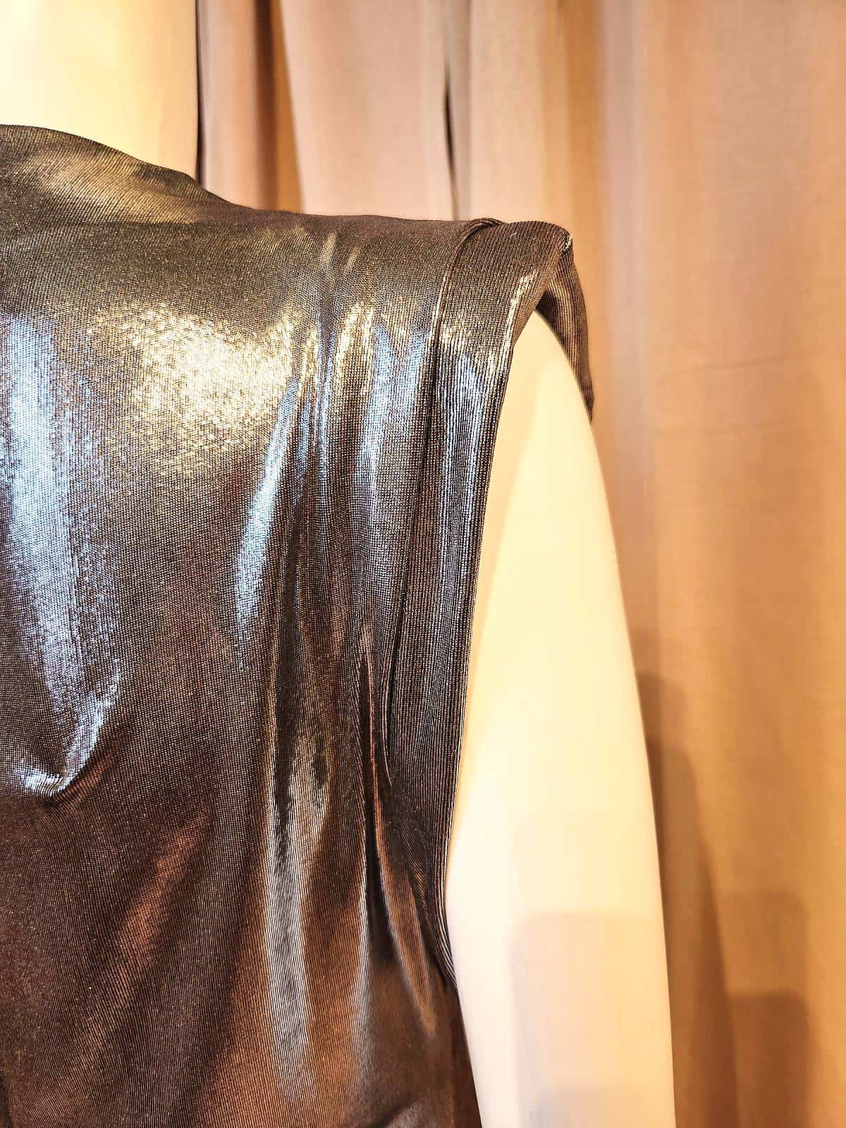 Metallic kjole sølv - ærmer