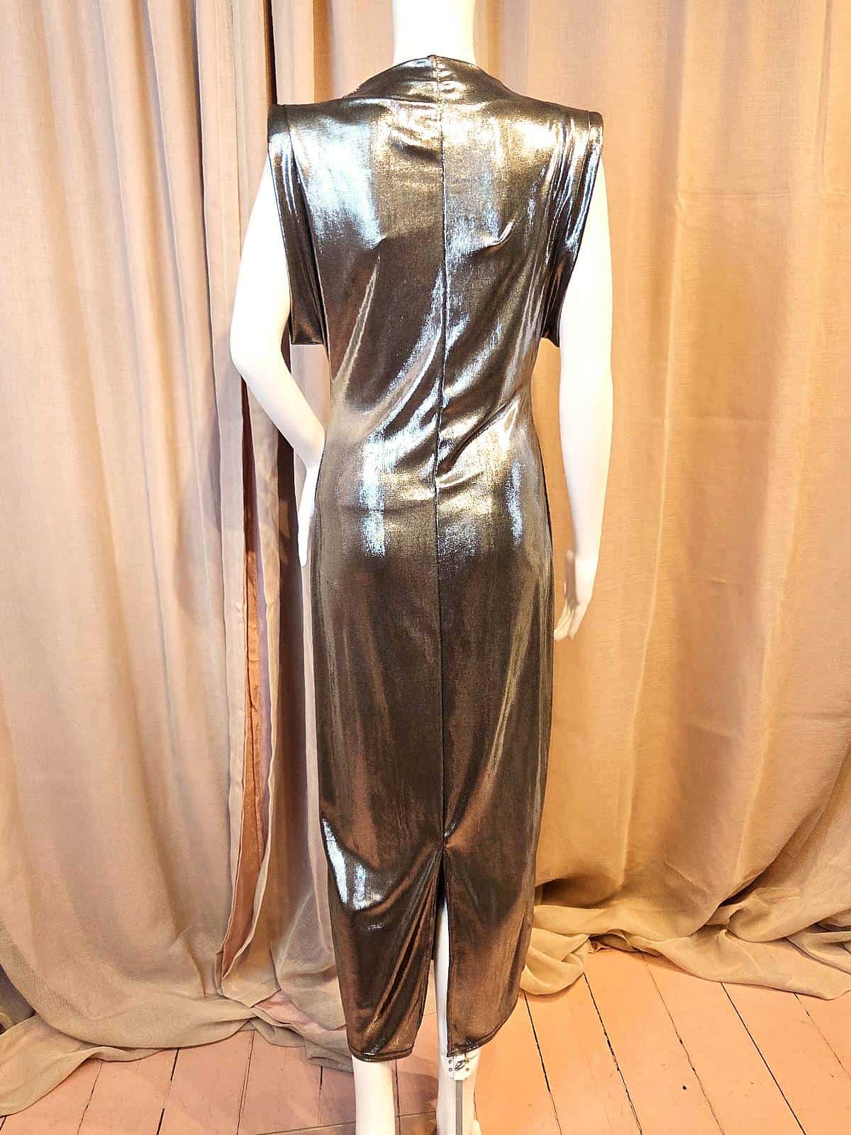 Metallic kjole sølv - bagfra