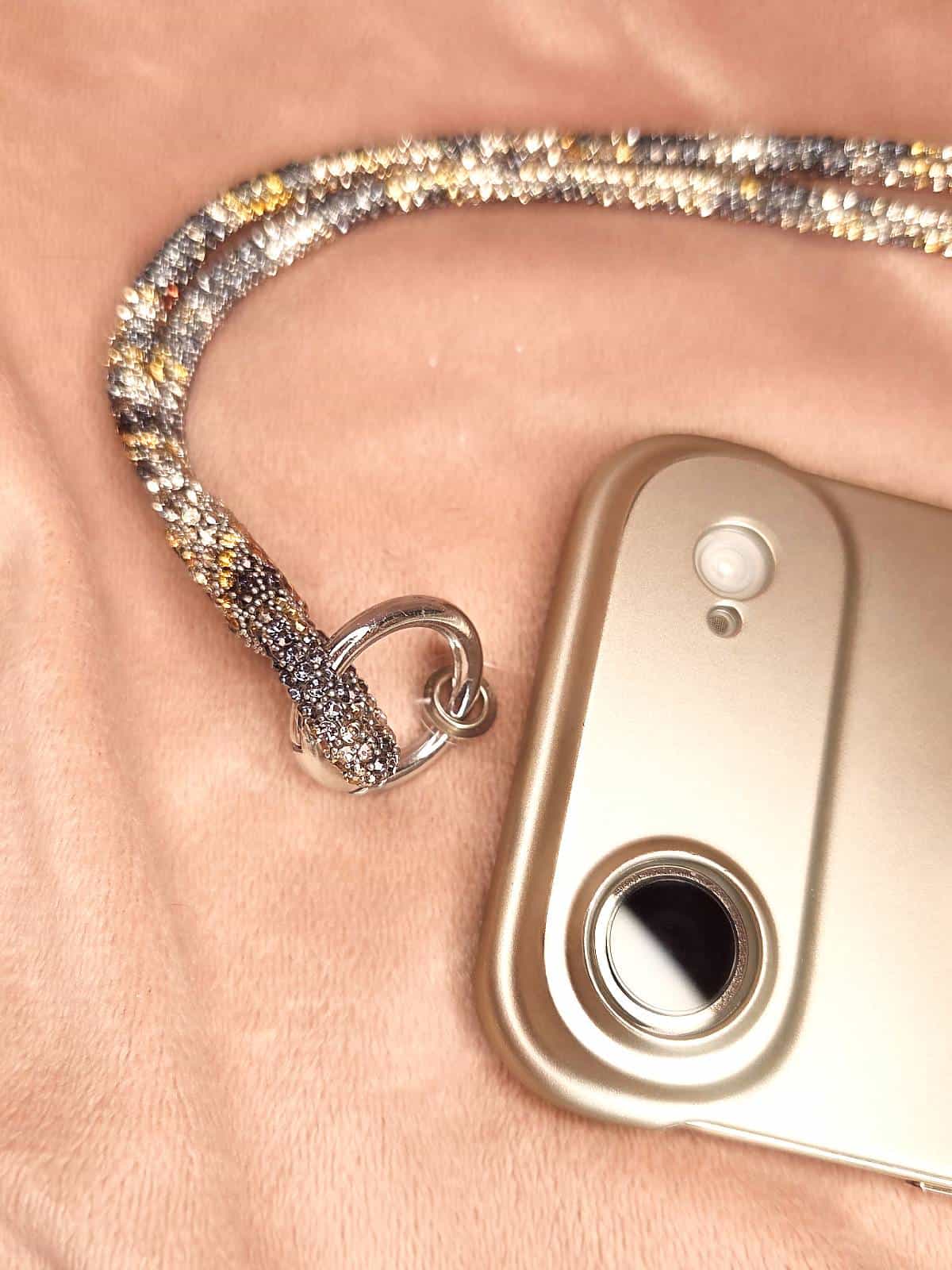 Mobilsnøre simili leopard - detaljer