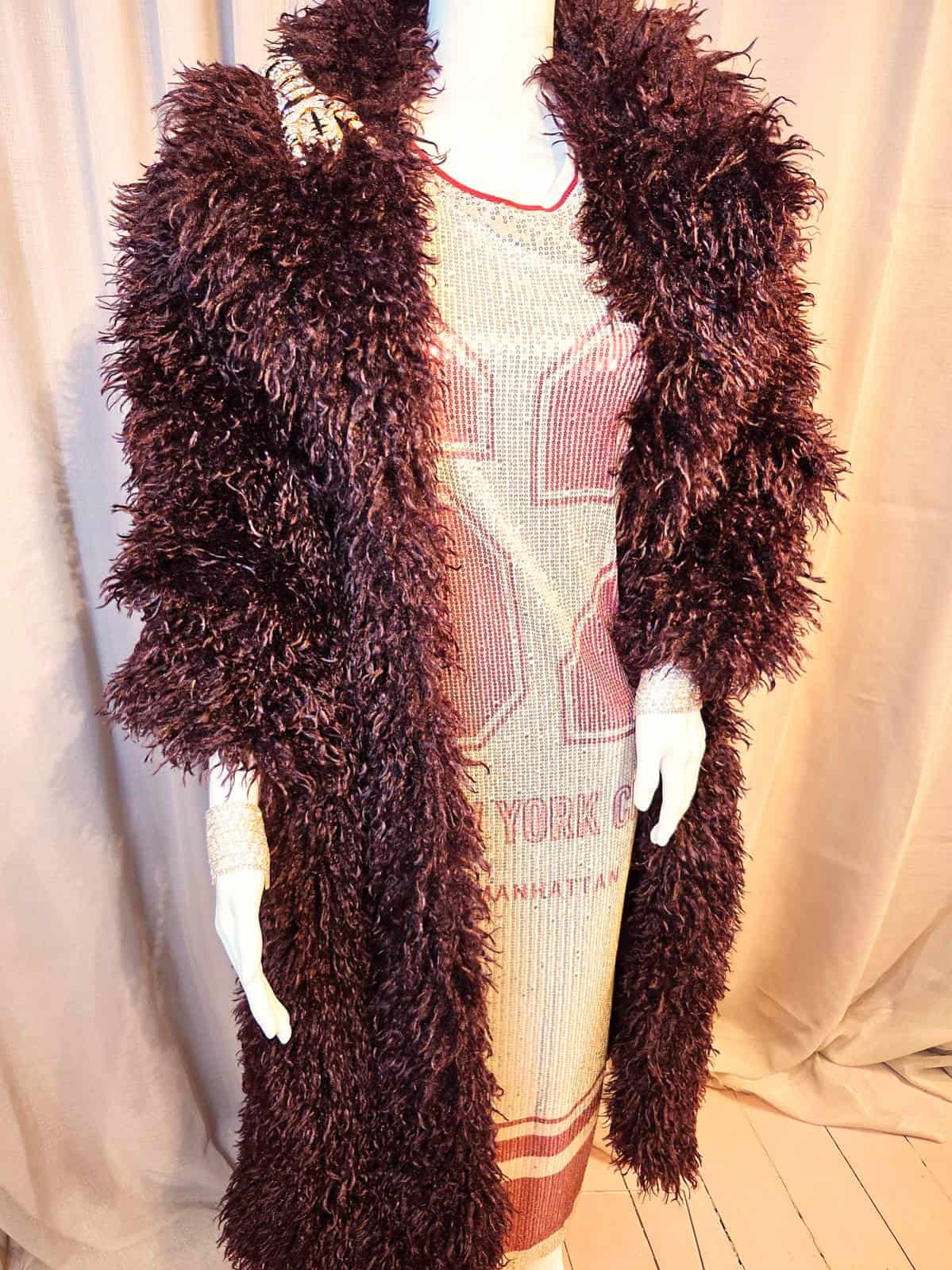 Pels krøllet lang lilla - stylet (1)