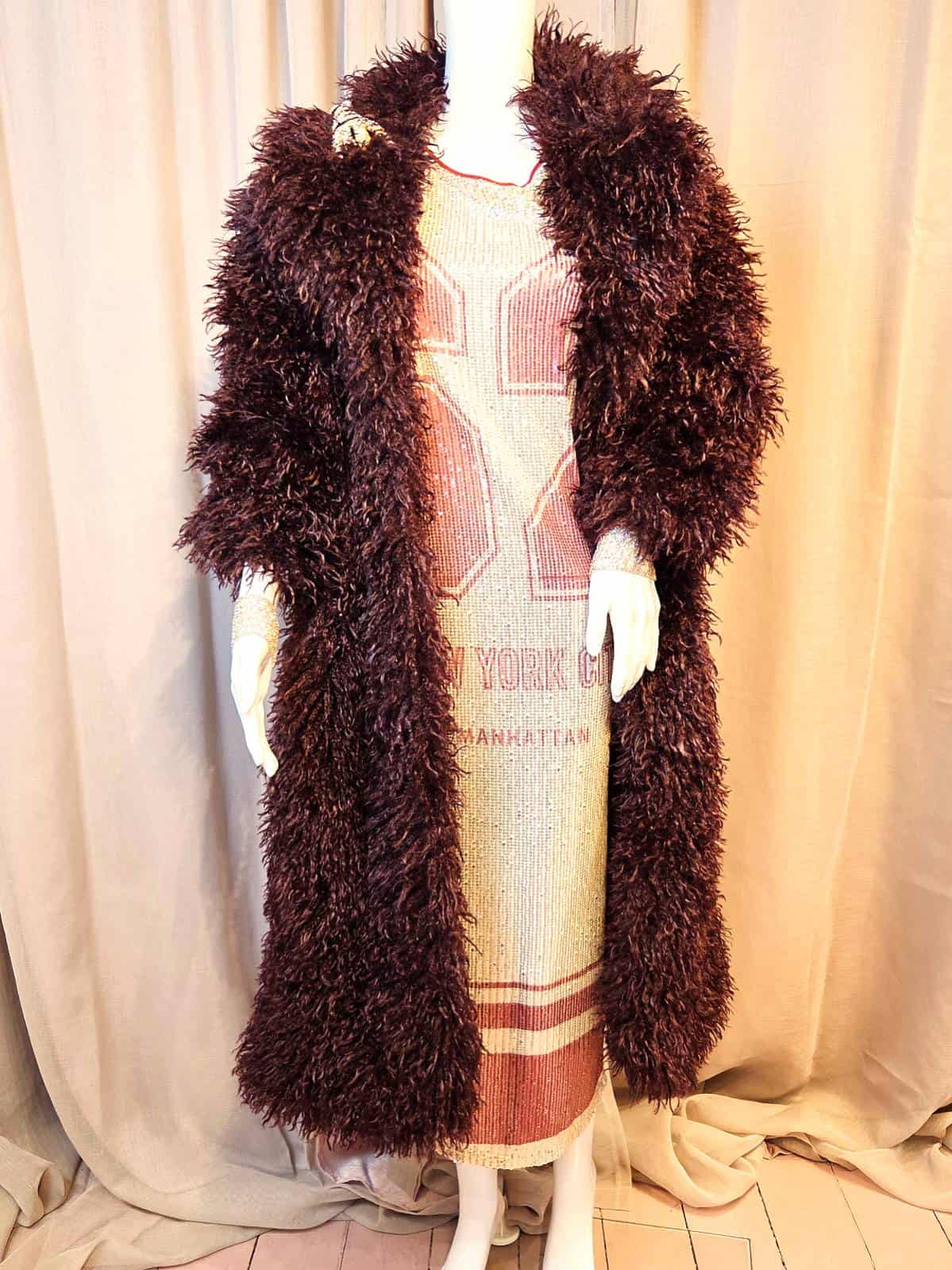 Pels krøllet lang lilla - stylet (2)