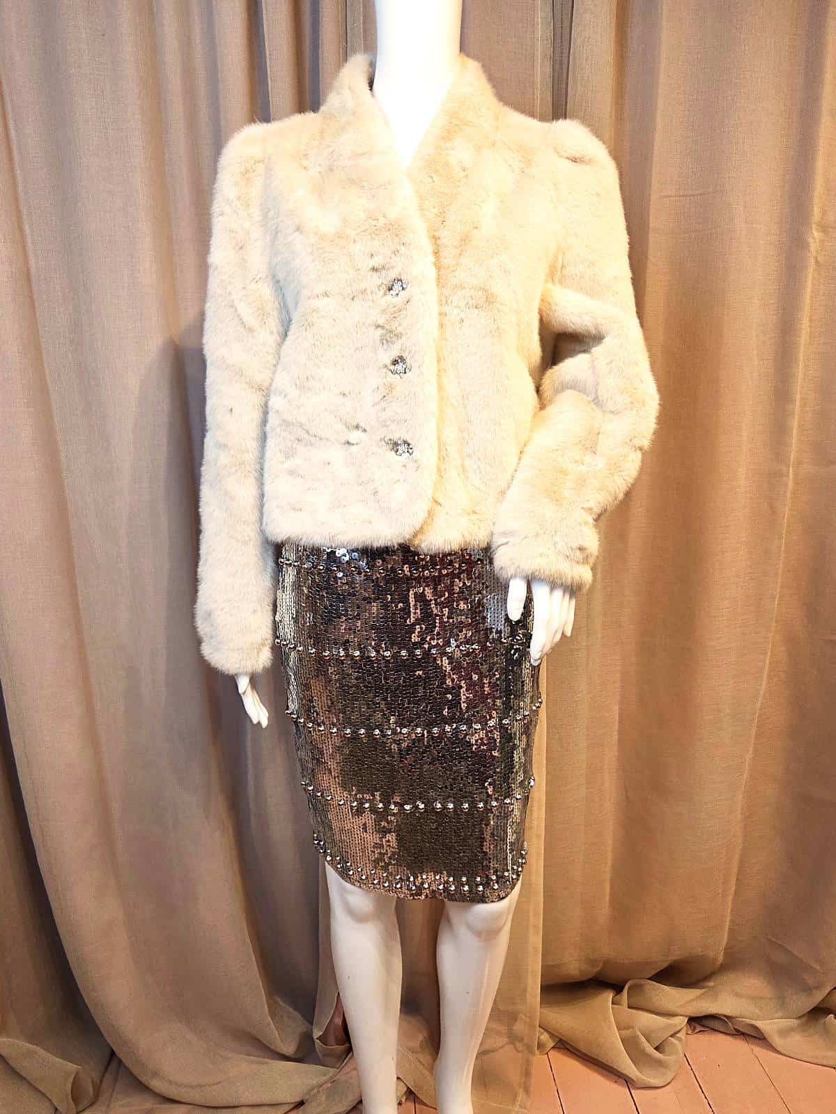 Pelsjakke puffærmer - stylet